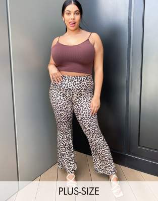 see through flared trousers