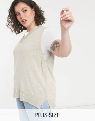 plus size knitted vest