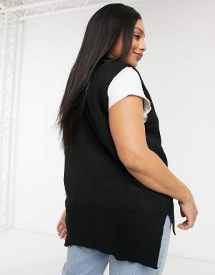 plus size knitted vest