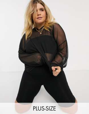 mesh hoodie plus size