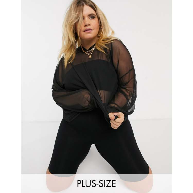 Mesh hoodie plus discount size