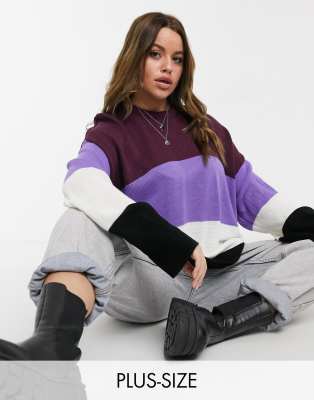 Rokoko Plus Rokoko Plus oversized stripe jumper-Multi