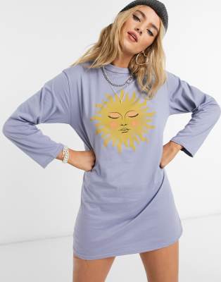 long sleeve t shirt dress graphic