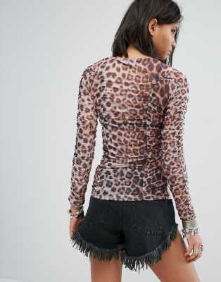 mesh top leopard