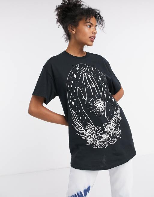 Oversized T Shirt Med Tryck