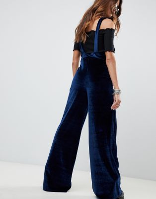 velvet flared jumpsuit