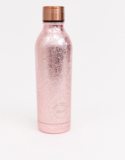 Root 7 rose gold sparkle 500ml water bottle