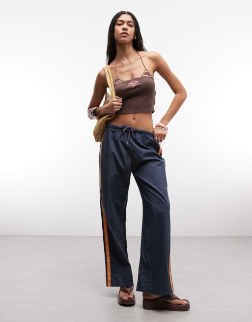 Roxy - Brun cami-strandtop med halterneck, 2 af 4