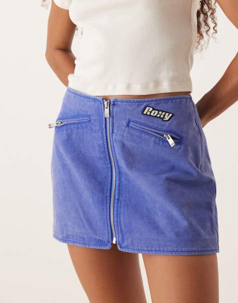 Roxy – Chloe Kim – Minirock in Dazzling Blue im Motorrad-Look - view 1