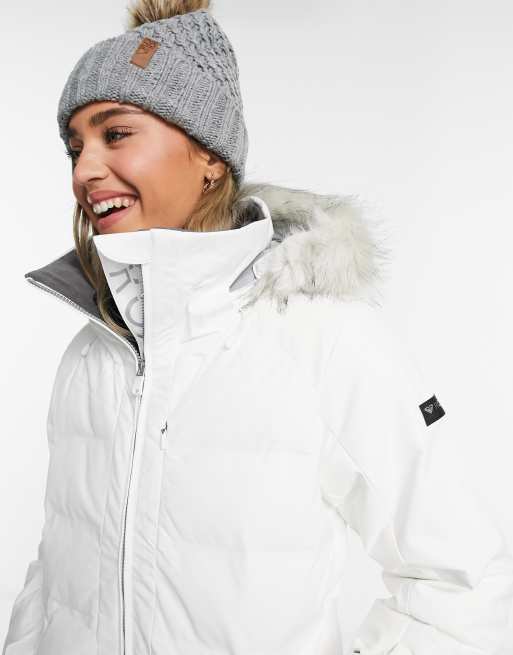 Roxy white 2025 ski jacket