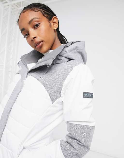 Roxy Dakota snow jacket in bright white