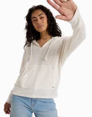 Roxy Destination Surf Hoodie In White
