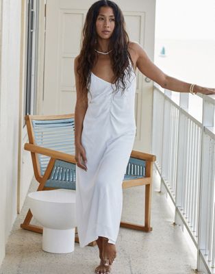 Roxy featuring Kelia Moniz beach soiree beach maxi summer dress in white