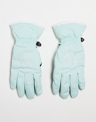 Roxy Freshfields ski gloves in light blue