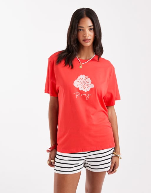 Roxy Hangloose the Sky T-Shirt in Poppy Red