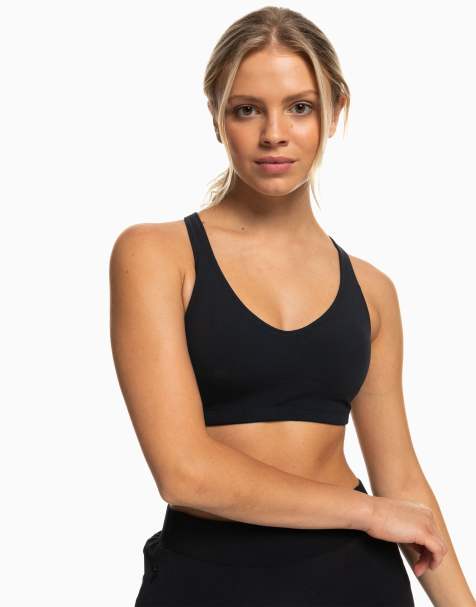 Roxy Heart into it sports bra in anthracite - view 1