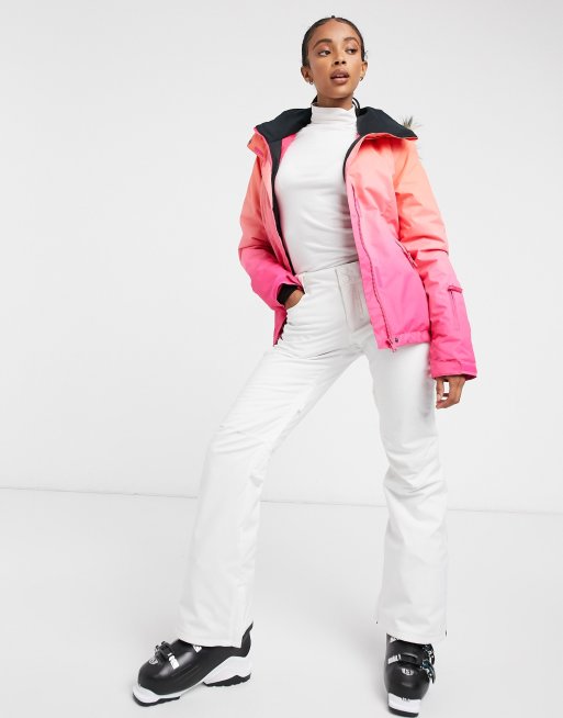 Roxy Jet Ski now Jacket in beetroot pink prado gradient