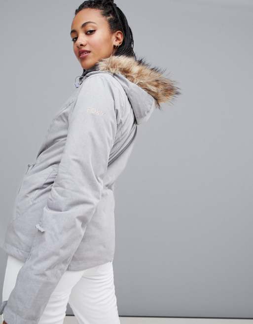 Roxy grey store ski jacket