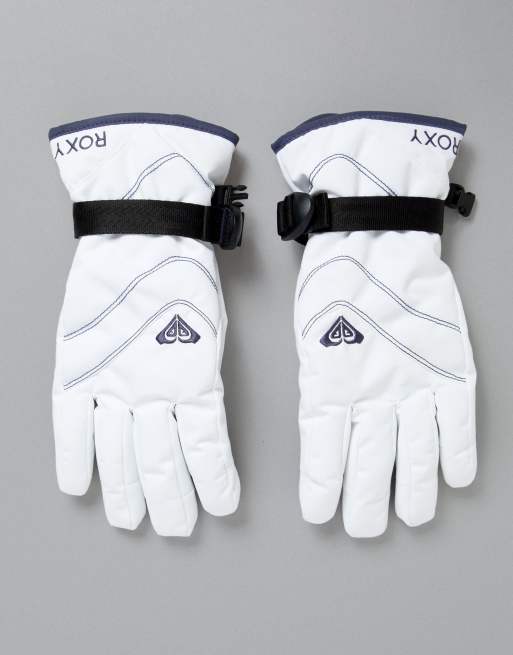 Roxy ski | in ASOS gloves Jetty white