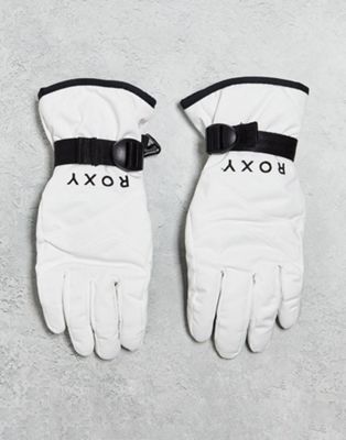 Roxy Jetty ski gloves in white