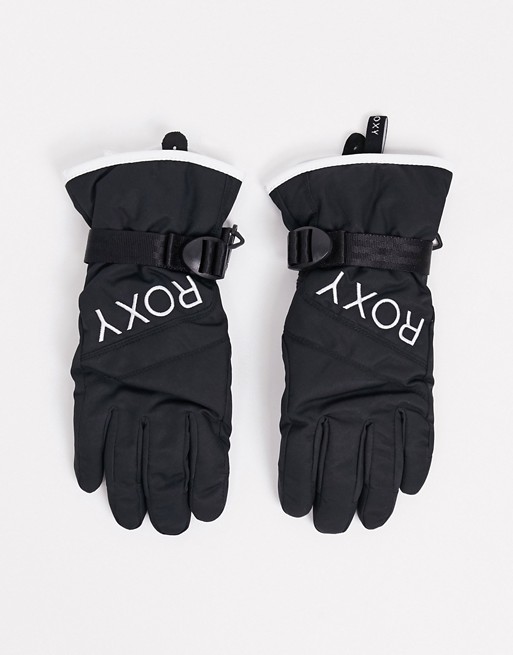 Roxy Jetty Solid Ski gloves in black
