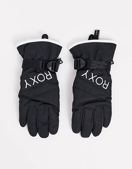 Roxy Jetty Solid ski gloves in black | ASOS
