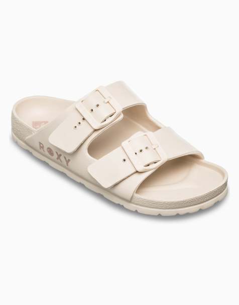 Roxy Kattie sliders in taupe - view 1