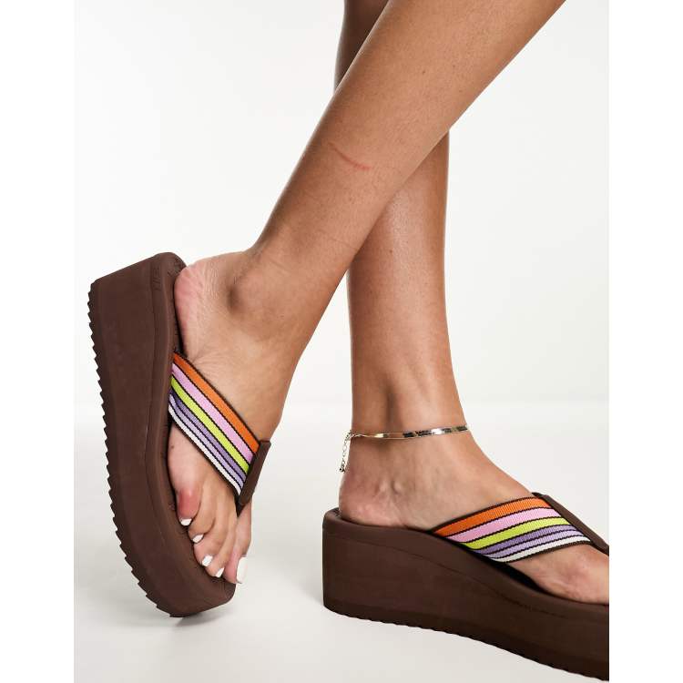 Roxy platform flip discount flops