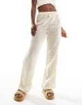 [Roxy] Roxy Mood Moving beach pants in oat-White XS Oat