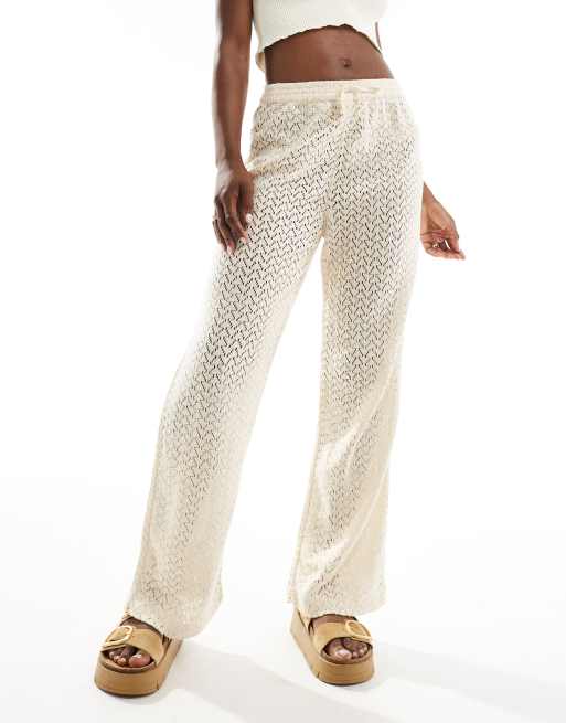 Roxy Mood Moving beach pants in oat 