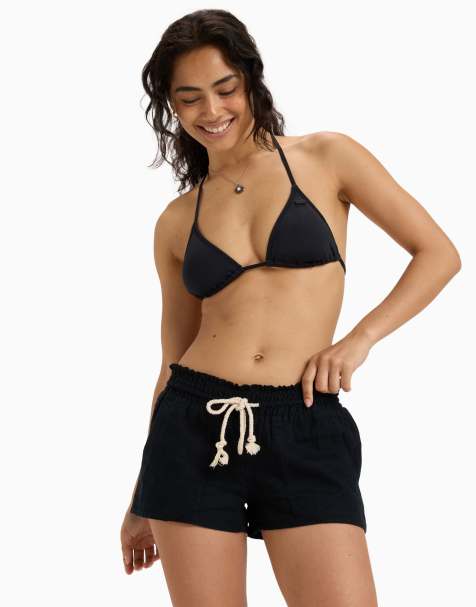 Roxy Oceanside  pull on beachy shorts in true black