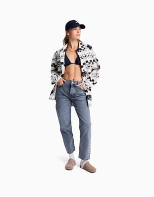 Roxy - Patti - Straight Jeans in Mittelgrau