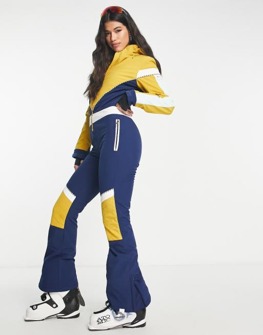 Roxy Peak Chic Combinaison de ski Jaune bleu