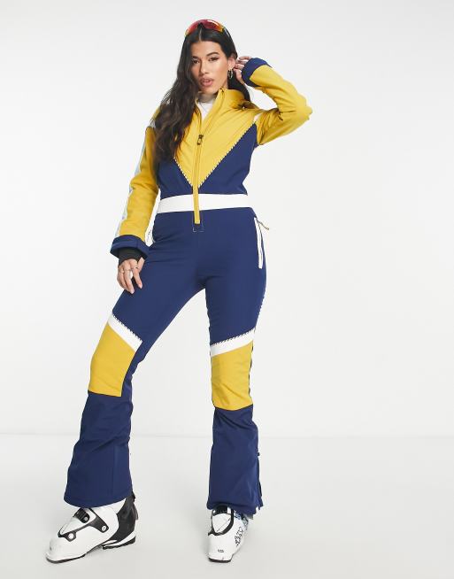 Roxy Peak Chic ski snowsuit in yellow blue