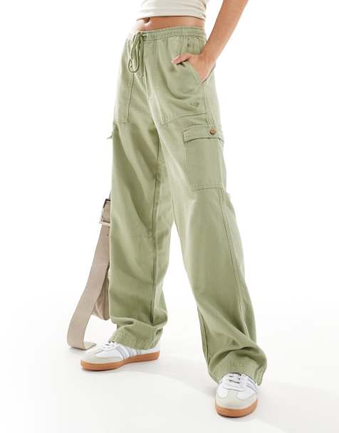 Roxy Precious   cargo pant in oil green