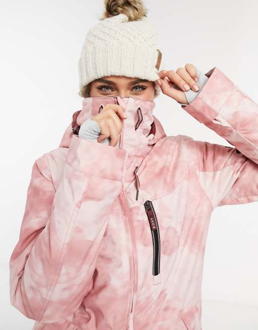 Roxy pink 2025 ski jacket