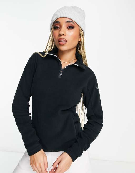 Roxy - Sayna - Sort fleece med 1/4 lynlås 