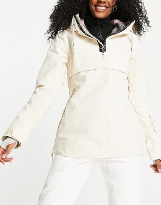 Roxy Shelter ski jacket in cream-White