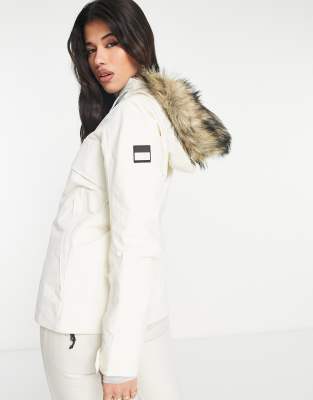 Roxy Shelter Damen Snow Jacke – Isolierte Winterjacke Mit 10k Wasserdichter Technologie & Tailliertem Schnitt