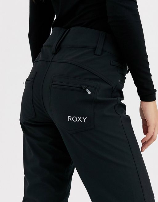 New Women's Roxy Creek Slim Fit Snow/Ski Pants Black Medium