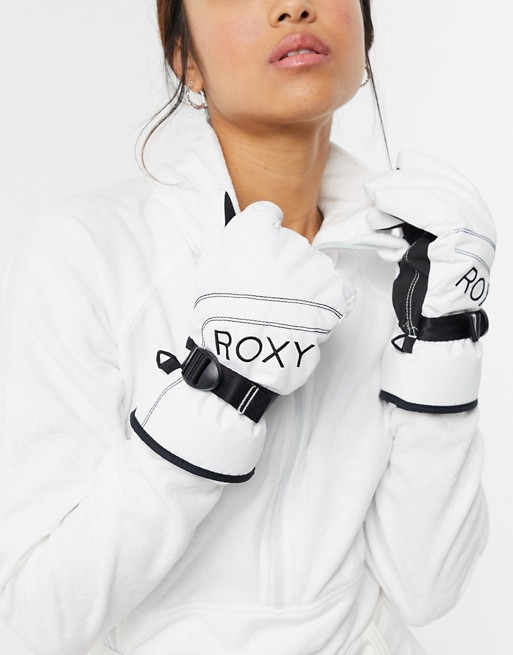 Roxy Snow Jetty gloves in white
