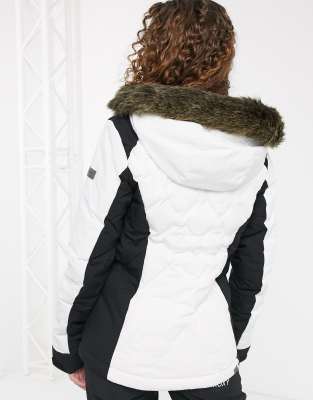 roxy white ski jacket