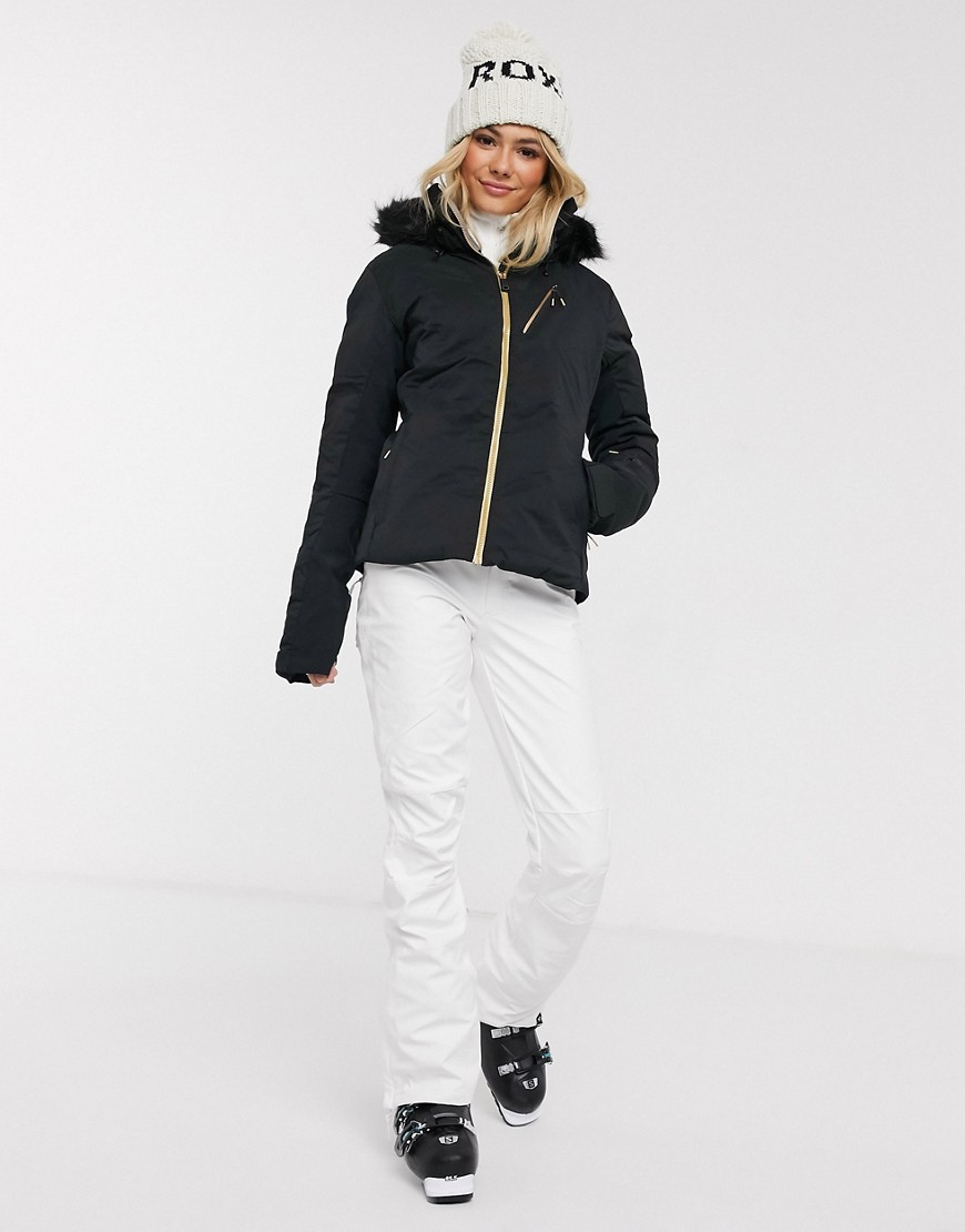 Roxy - Snow Snowstorm - Gewatteerd doorgestikt ski-jack in zwart