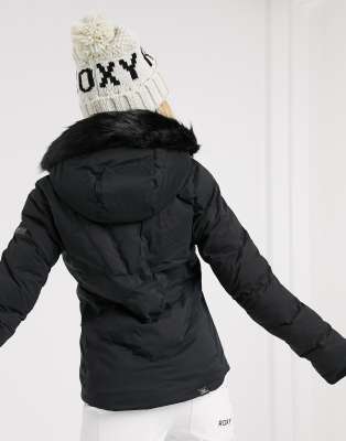 roxy black and white ski jacket