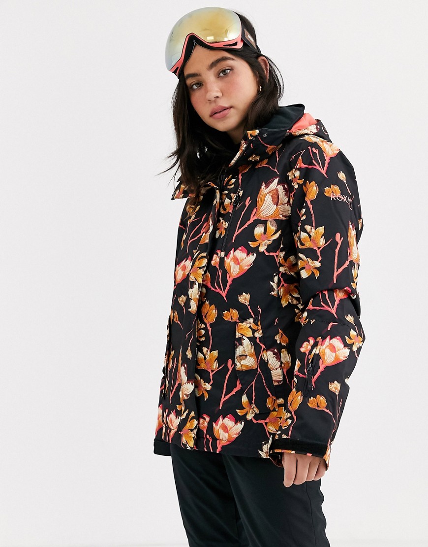 Roxy Snow Torah Bright Jetty ski jacket in floral black