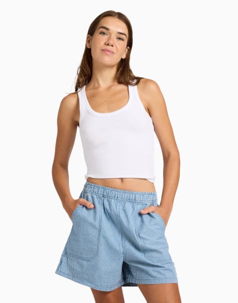 Roxy Stay wavy mid in coconut milk denim stripe - view 1