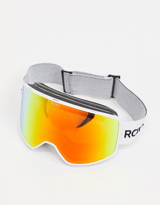 Roxy Storm ski goggles in orange/white
