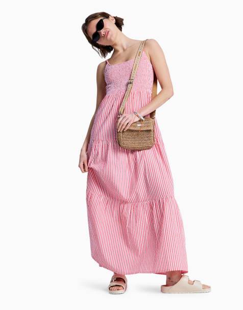 Roxy – Tropical Glow – Maxikleid mit Streifen in Hibiscus Sunrise - view 1