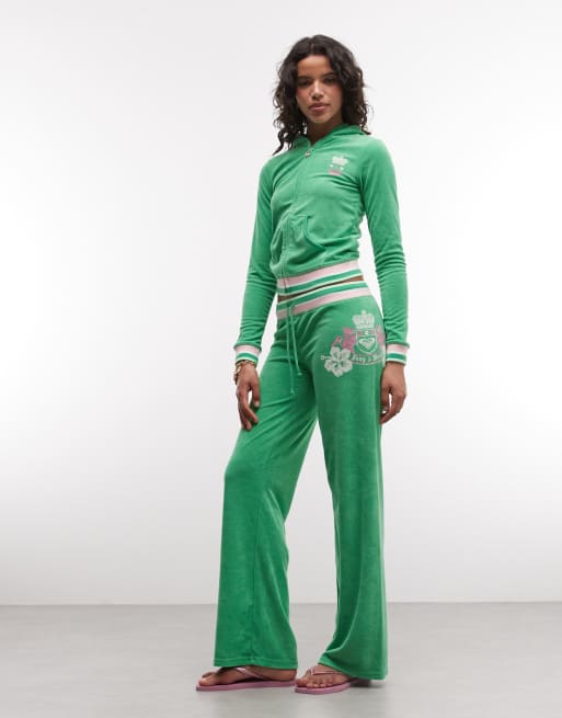 Roxy x Juicy Couture - Sweat à capuche en velours - Vert moyen, 6 de 6