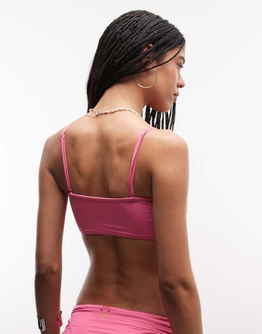 Roxy x Juicy Couture – Trägerloses Bikinioberteil in Rosa, 5 von 5